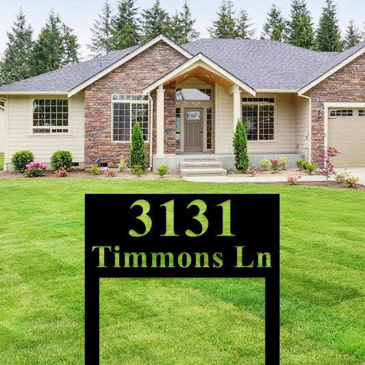 Mordern Metal House Number Stakes,Street Name House Number Sign,Metal Address Number Plaque, Address Sign House Numbers,Yard Address Sign