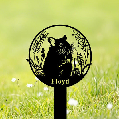 Personalized Hamster Memorial Garden Stakes, Custom Hamster Grave Marker, Hamster Garden Decor, Hamster Yard Stake, Hamster Loss Gift