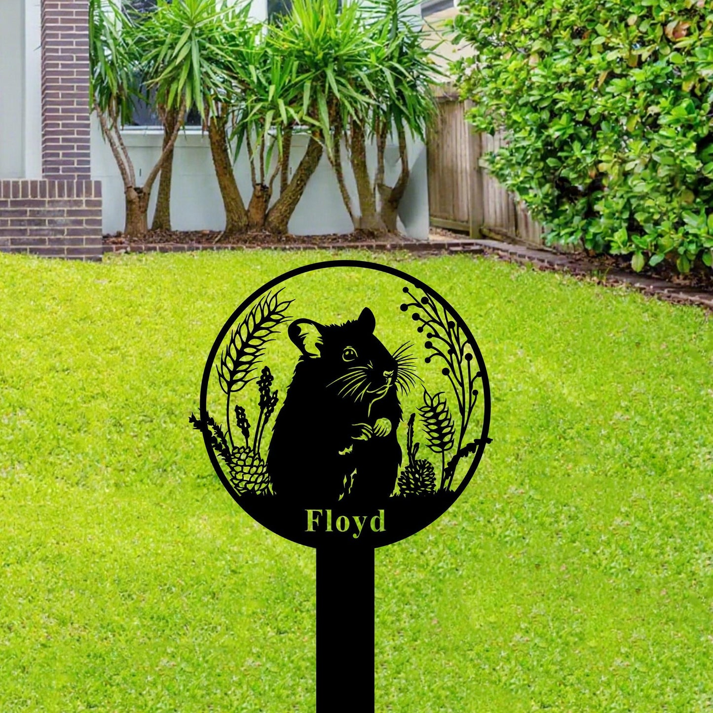 Personalized Hamster Memorial Garden Stakes, Custom Hamster Grave Marker, Hamster Garden Decor, Hamster Yard Stake, Hamster Loss Gift