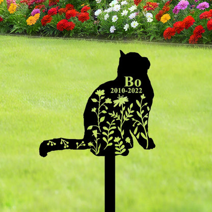 Custom British Shorthair Cat Memorial Plaque,Personalized Cat Metal Name Sign,Cat Grave Decor,Cat Yard Marker,Cat Cemetery Stake,Cat Loss