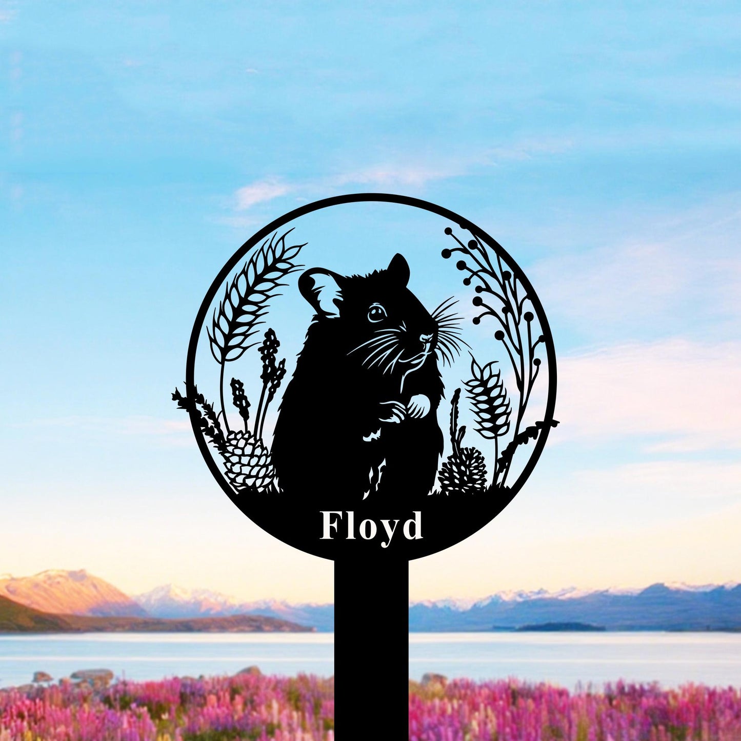 Personalized Hamster Memorial Garden Stakes, Custom Hamster Grave Marker, Hamster Garden Decor, Hamster Yard Stake, Hamster Loss Gift