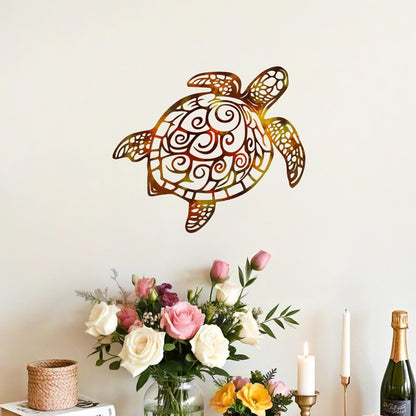 Metal Sea Turtle Wall Art,Sea Turtle Wall Decor,Turtle Metal Sign,Beach House Decor,Front Door Sign,Tropical Decor,Turtle Gift,Father‘s Day
