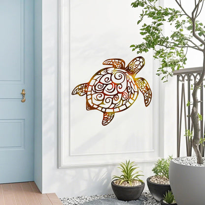 Metal Sea Turtle Wall Art,Sea Turtle Wall Decor,Turtle Metal Sign,Beach House Decor,Front Door Sign,Tropical Decor,Turtle Gift,Father‘s Day