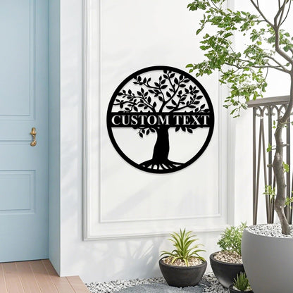 Personalized Tree of Life Metal Name Sign,Custom Tree of Life Wall Art,Tree of Life Family Name Sign,Tree of Life Wall Hanging,Outdoor Sign