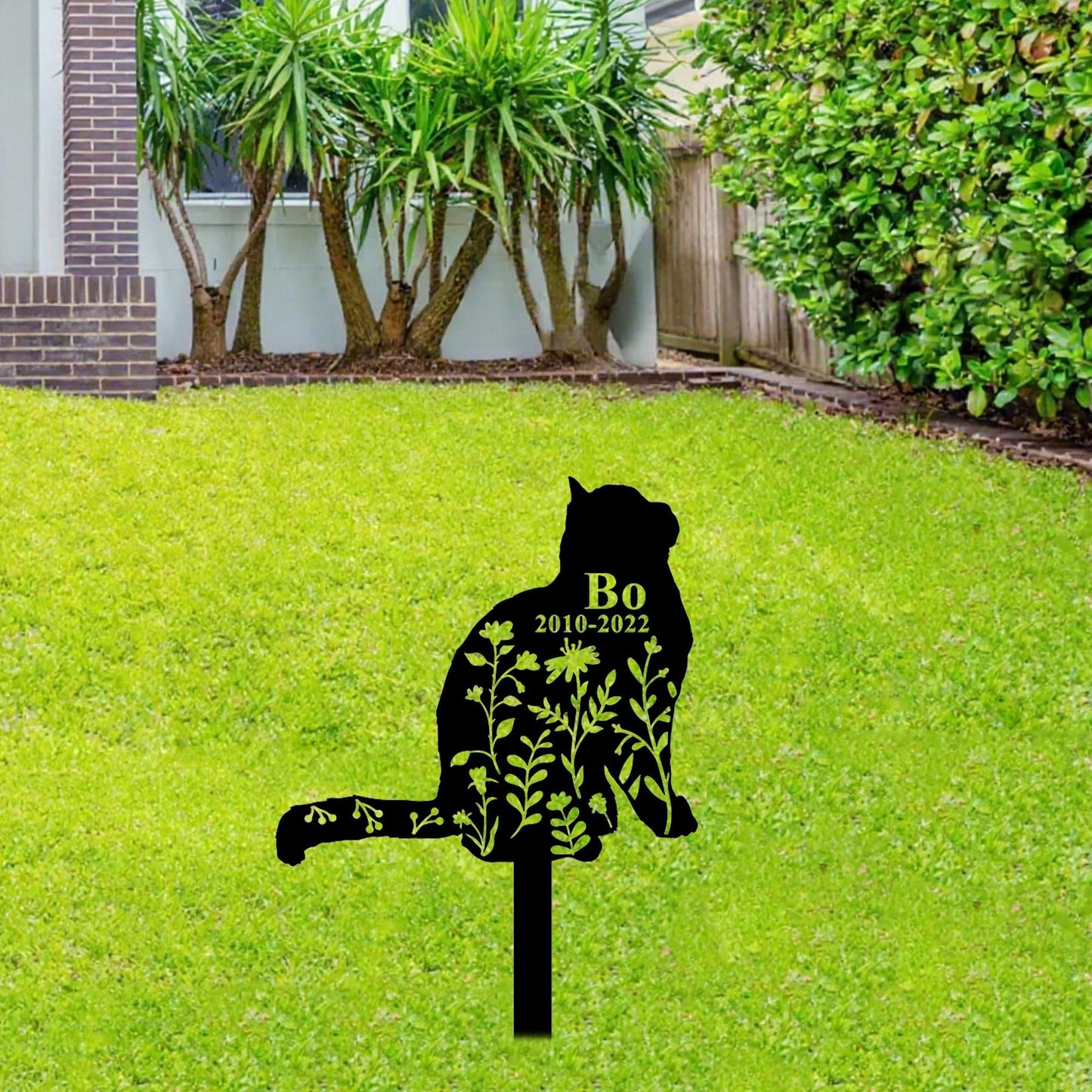 Custom British Shorthair Cat Memorial Plaque,Personalized Cat Metal Name Sign,Cat Grave Decor,Cat Yard Marker,Cat Cemetery Stake,Cat Loss