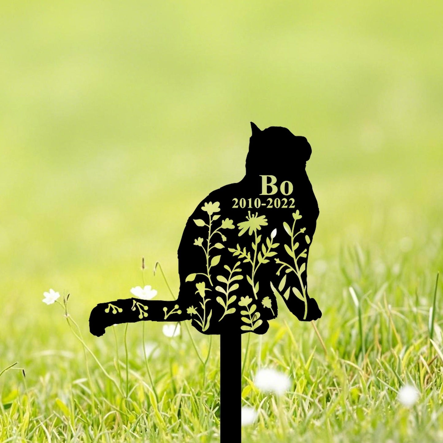 Custom British Shorthair Cat Memorial Plaque,Personalized Cat Metal Name Sign,Cat Grave Decor,Cat Yard Marker,Cat Cemetery Stake,Cat Loss