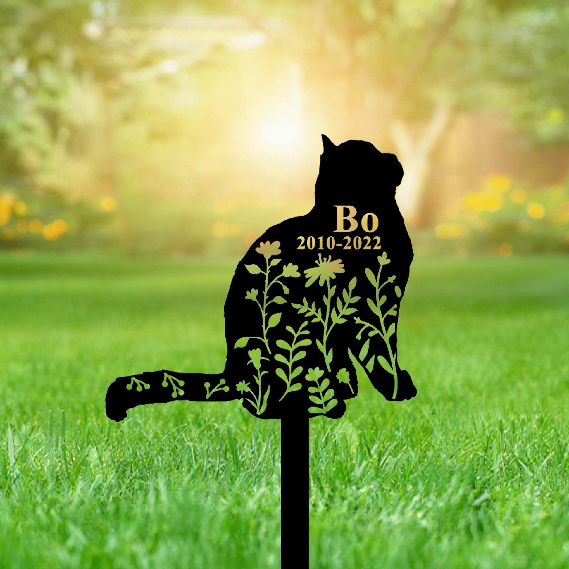Custom British Shorthair Cat Memorial Plaque,Personalized Cat Metal Name Sign,Cat Grave Decor,Cat Yard Marker,Cat Cemetery Stake,Cat Loss