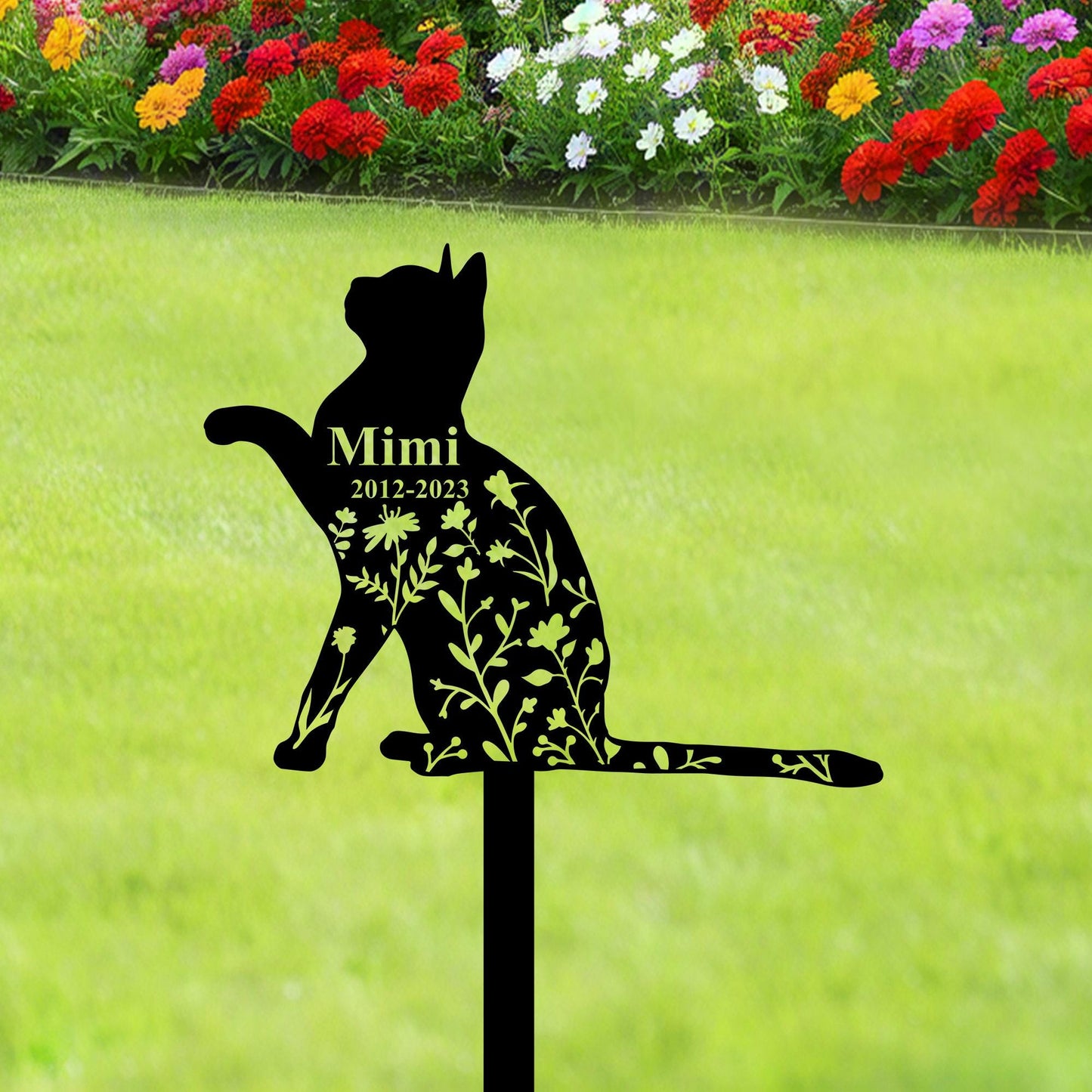 Custom Russian Blue Cat Memorial Stake, Personalized Cat Grave Maker, Cat Garden Stake, Cat Yard Decor, Cat Sympathy Gift, Loss of Cat