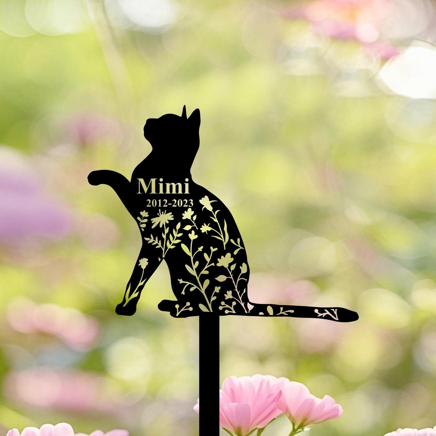 Custom Russian Blue Cat Memorial Stake, Personalized Cat Grave Maker, Cat Garden Stake, Cat Yard Decor, Cat Sympathy Gift, Loss of Cat
